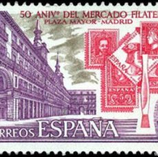 Sellos: ESPAÑA 1977 - MERCADO FILATELICO DE LA PLAZA MAYOR DE MADRID - EDIFIL 2415**