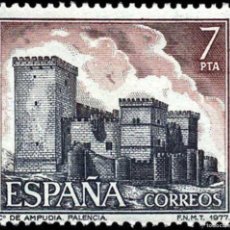 Sellos: ESPAÑA 1977 - TURISMO - CASTILLO DE AMPUDIA EN PALENCIA - EDIFIL 2421**