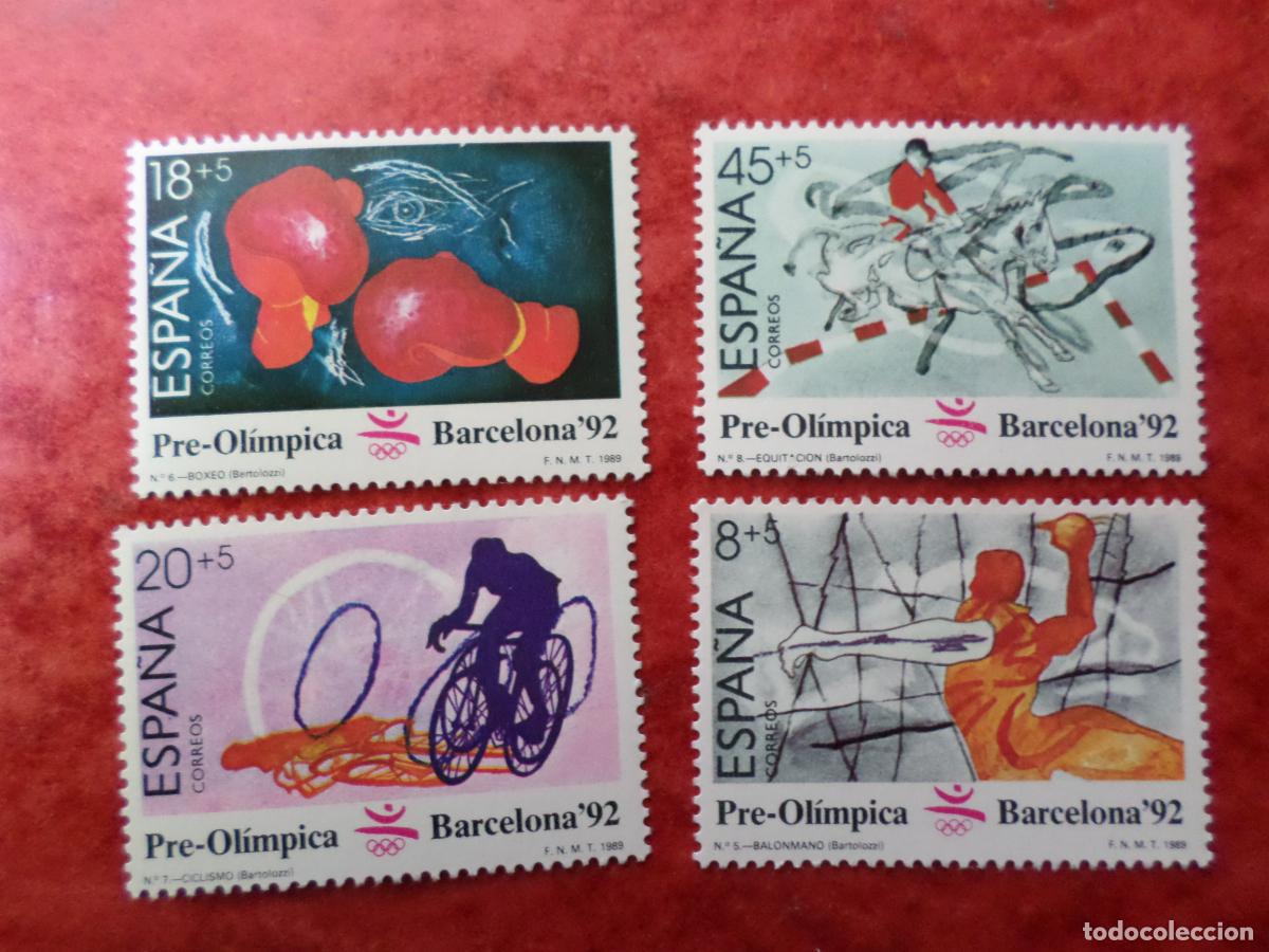 Sellos: 1989, barcelona-92, II serie pre-olimpica, album, edifil 2994/97