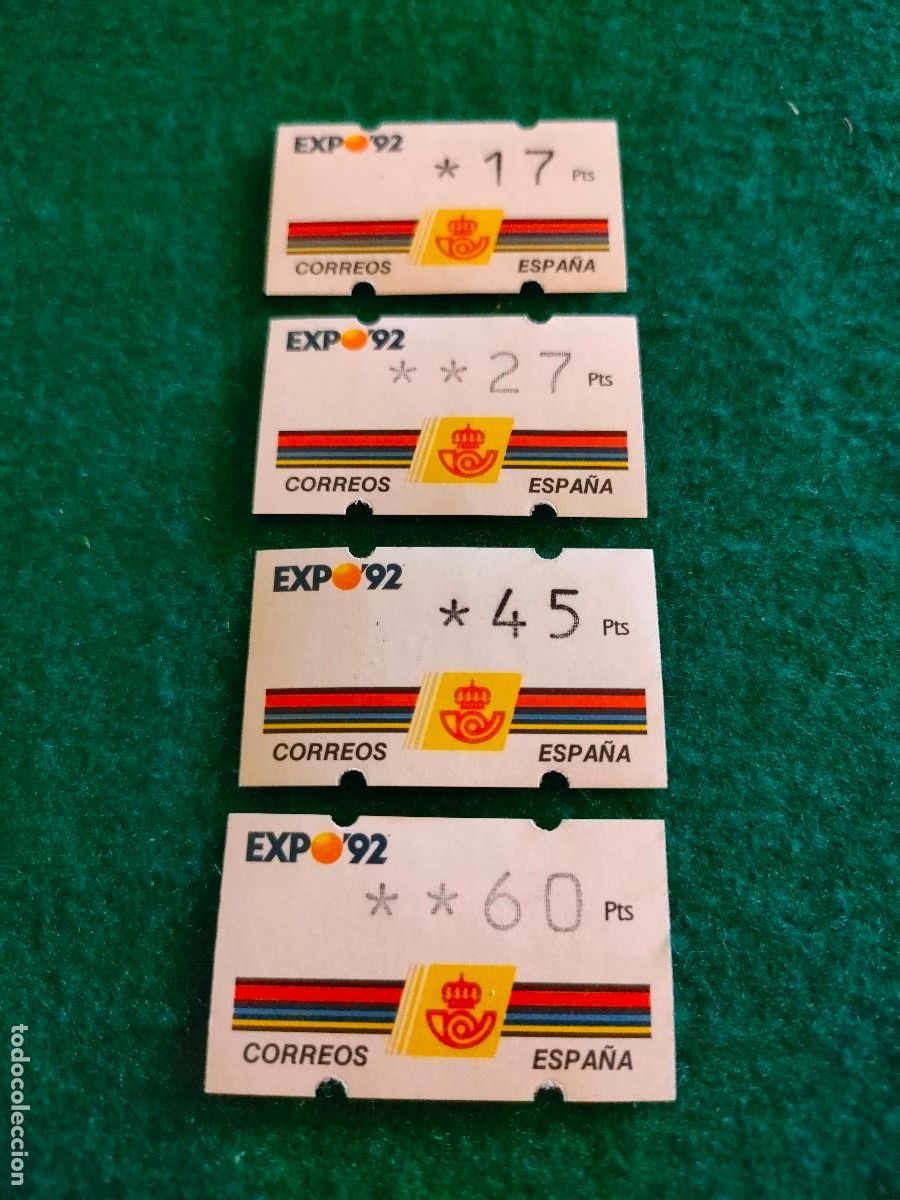 Stamps: 4 ETIQUETAS ATM NUEVAS