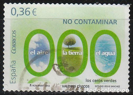 Sellos: EDIFIL 4696, VALORES CIVICOS: NO CONTAMINAR, USADO