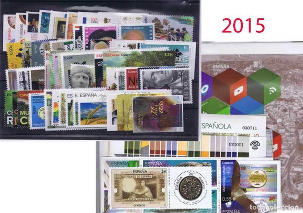 Sellos: SELLOS DE ESPA&Ntilde;A CORREOS A&Ntilde;O 2015 COMPLETO NUEVO. DESCUENTO FACIAL. MNH SPANIEN SPAIN