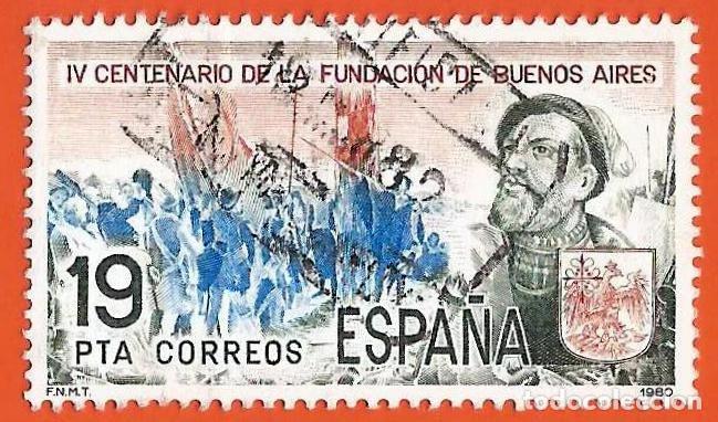 Francobolli: Espa&ntilde;a. 1980. Edifil # 2584. 400 A&ntilde;os Fundacion de Buenos Aires. Juan de Garay