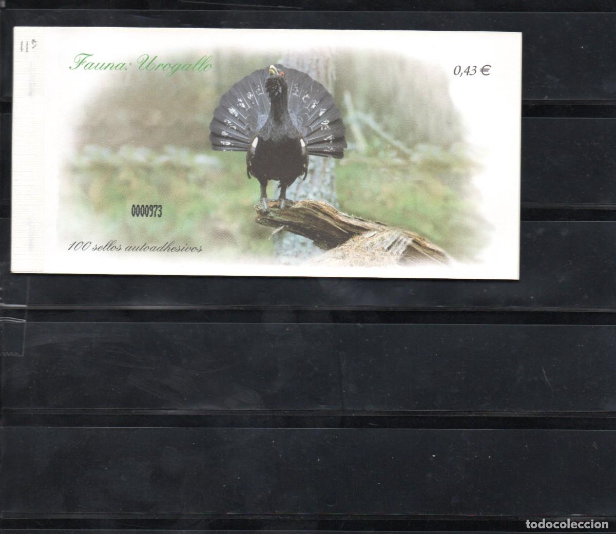 Stamps: TALONARIO DE 100 SELLOS FAUNA UROGALLO EDIFIL 4467C
