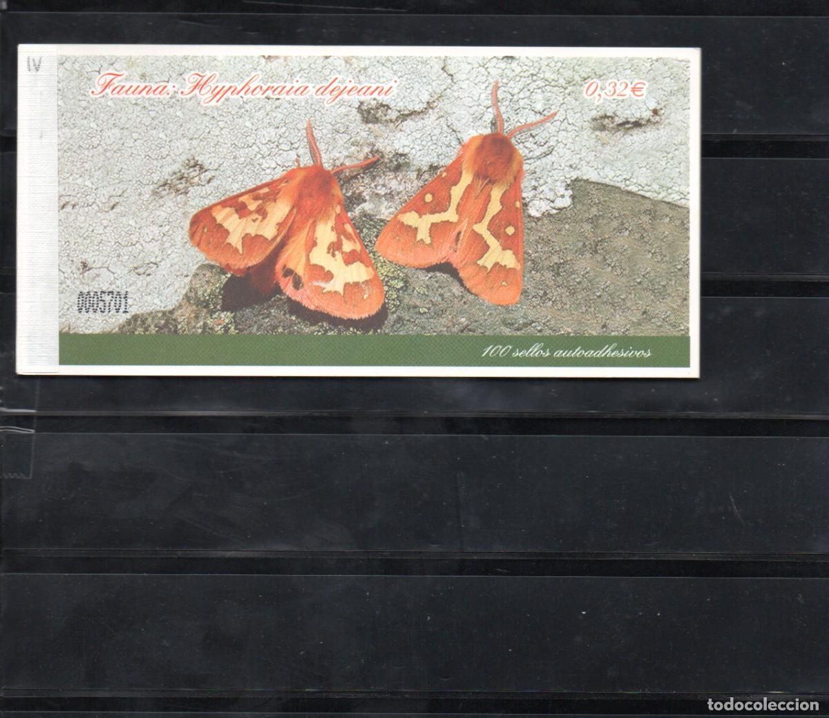 Stamps: TALONARIO 100 SELLOS FAUNA HYPHORAIA DEJEANI EDIFIL 4468C