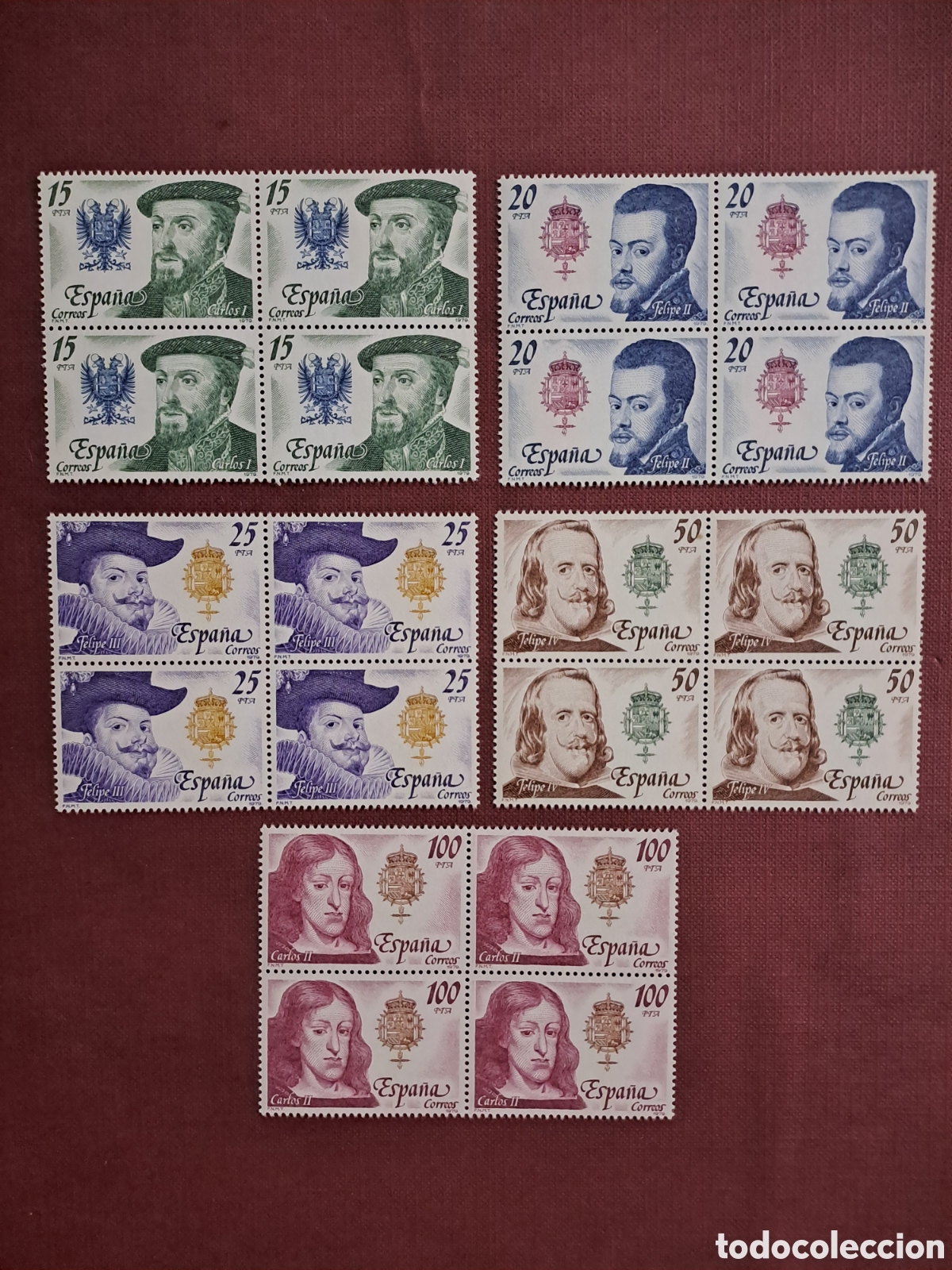 Briefmarken: Serie completa Reyes Espa&ntilde;a. Casa Austria. 1979