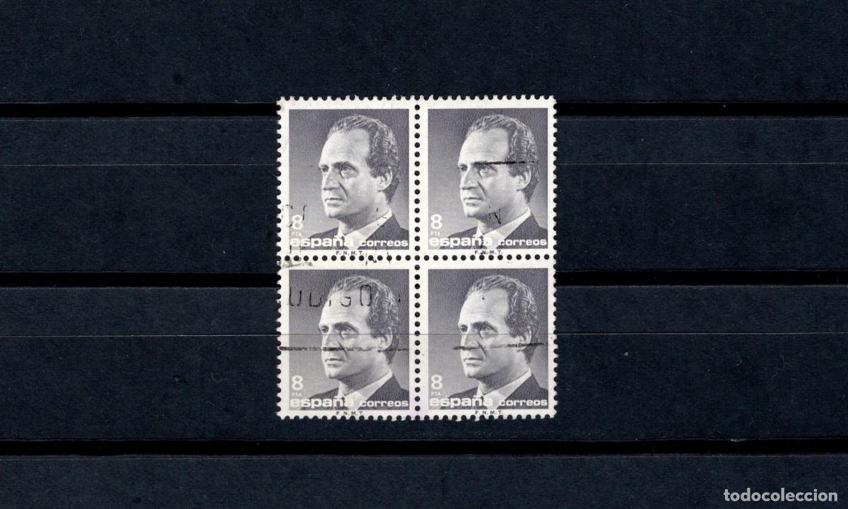 Briefmarken: S. usado. B&aacute;sica Rey Juan Carlos. Sello de 8 pesetas. Bloque de 4. 12 de Junio de 1985. Edifil 2797.