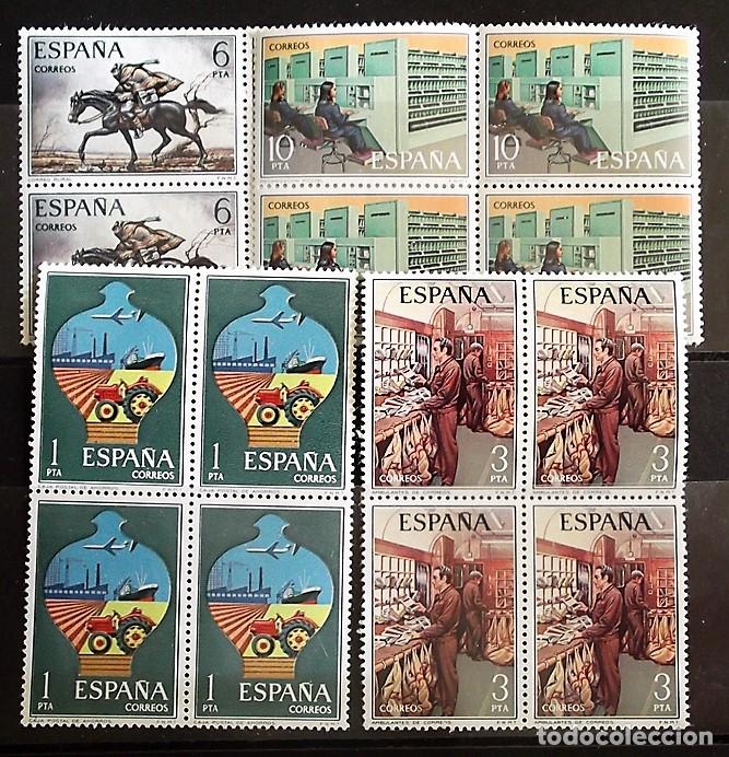 Briefmarken: Espa&ntilde;a. 2329/32 Servicios de Correos, en bloque de cuatro. 1976. Sellos nuevos y numeraci&oacute;n Edifil.