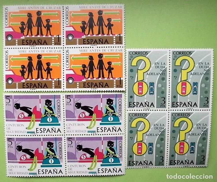 Briefmarken: Espa&ntilde;a. 2312/14 Seguridad Vial, en bloque de cuatro. 1976. Sellos nuevos y numeraci&oacute;n Edifil.