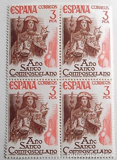 Briefmarken: Espa&ntilde;a. 2306 A&ntilde;o Santo Compostelano, en bloque de cuatro. 1976. Sellos nuevos y numeraci&oacute;n Edifil.