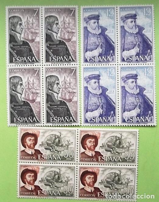 Francobolli: Espa&ntilde;a. 2308/10 Personajes: Cosme Dami&aacute;n Churruca, Luis de Reques&eacute;ns y Juan Sebasti&aacute;n Elcano, en bl