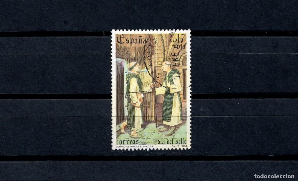 Briefmarken: Sello usado. Dia del Sello. Correo de las Rotulas S. XII. 27 de Septiembre de 1985. Edifil 2810.