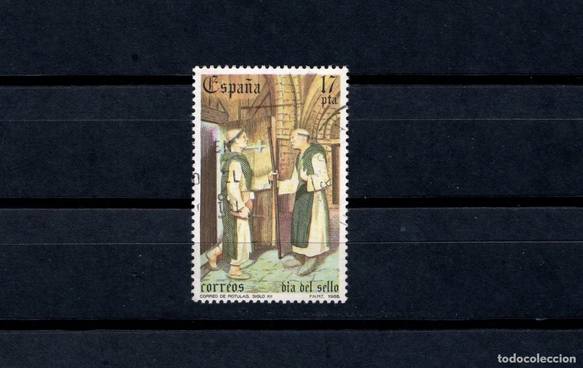 Timbres: Sello usado. Dia del Sello. Correo de las Rotulas S. XII. 27 de Septiembre de 1985. Edifil 2810.