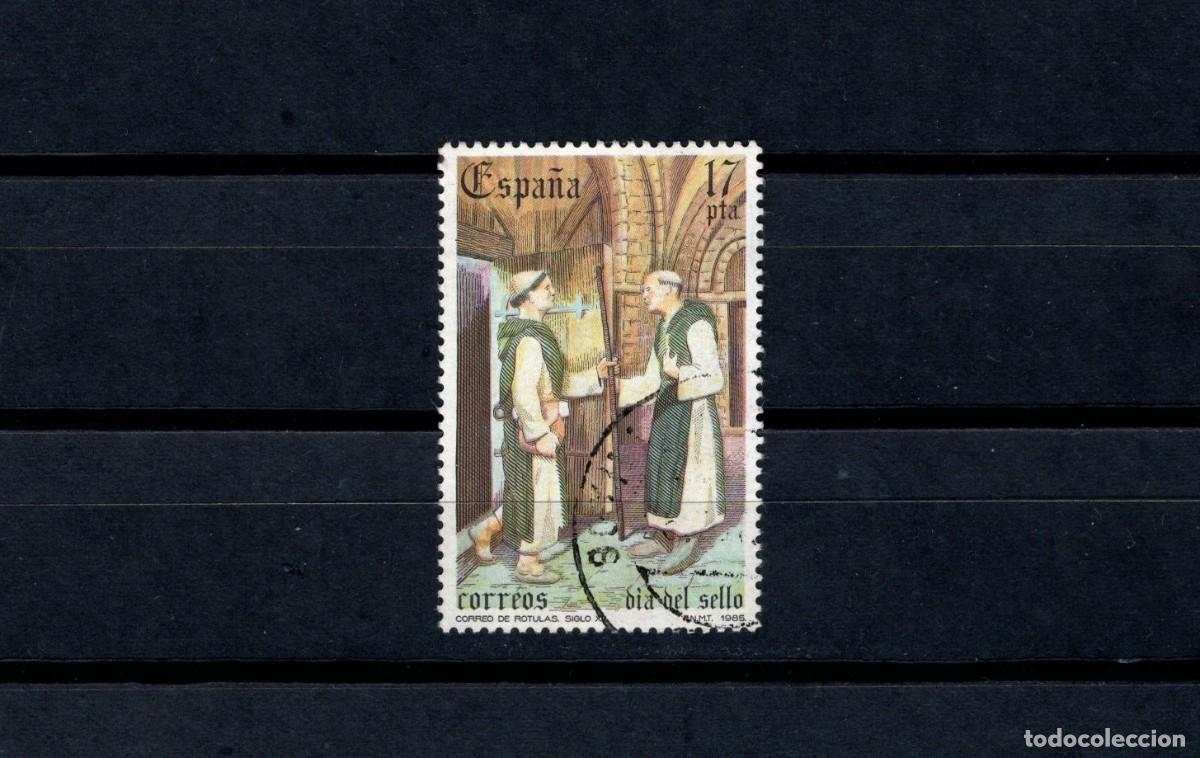 Timbres: Sello usado. Dia del Sello. Correo de las Rotulas S. XII. 27 de Septiembre de 1985. Edifil 2810.