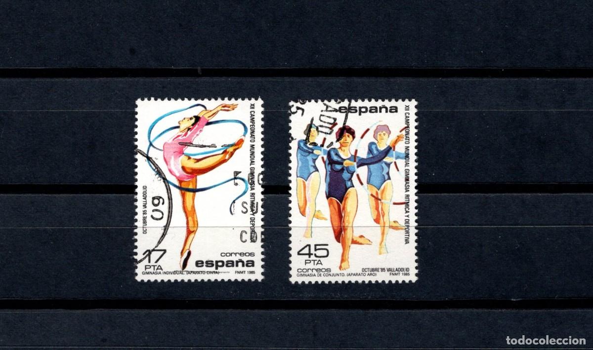 Timbres: Sellos usados. Campeonato Mundial Gimnasia Ritmica. Valladolid. 9 Octubre 1985. Edifil 2811/12.