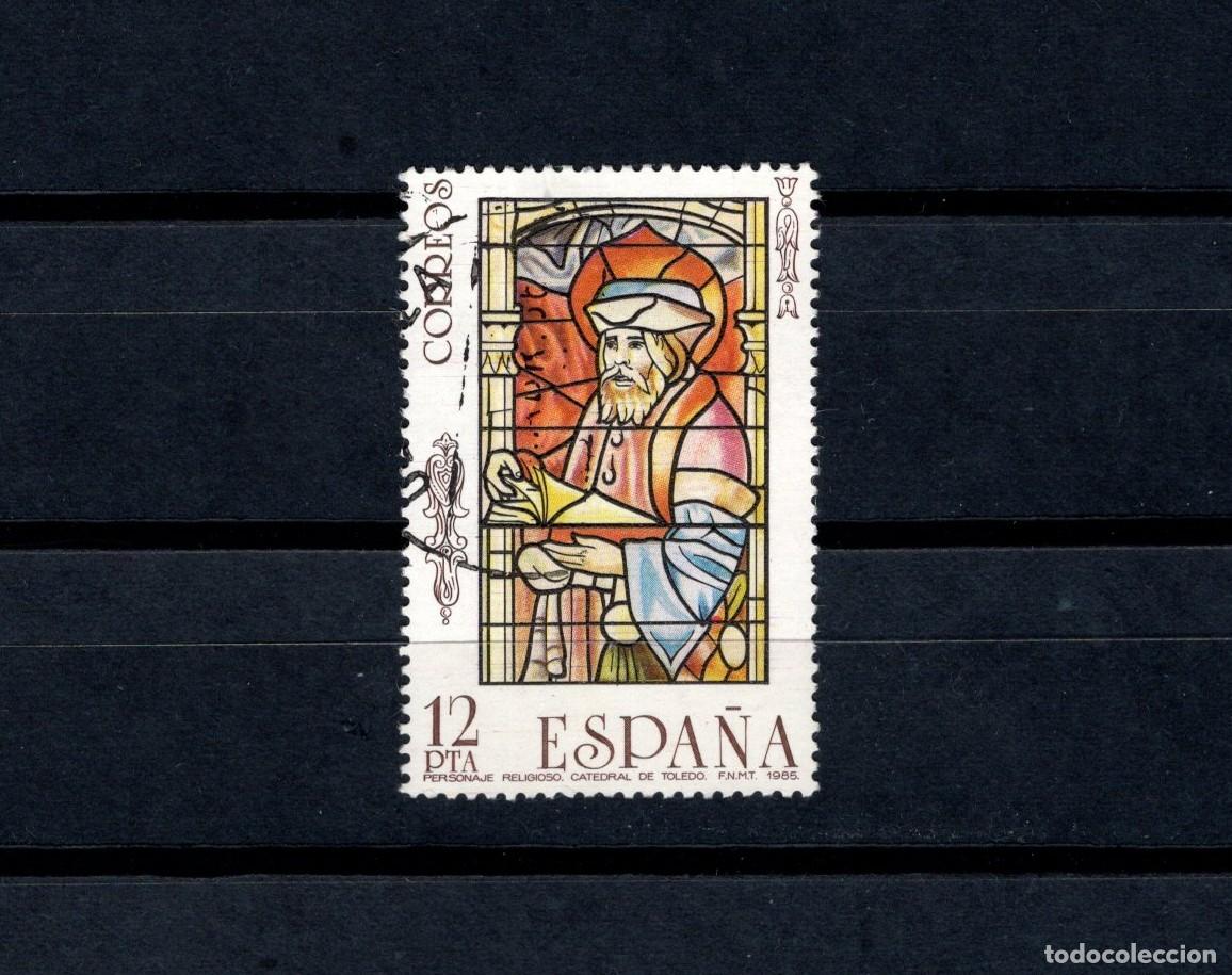 Timbres: Sello usado. Vidrieras Artisticas. Catedral de Toledo. 24 de Octubre de 1985. Edifil 2816.