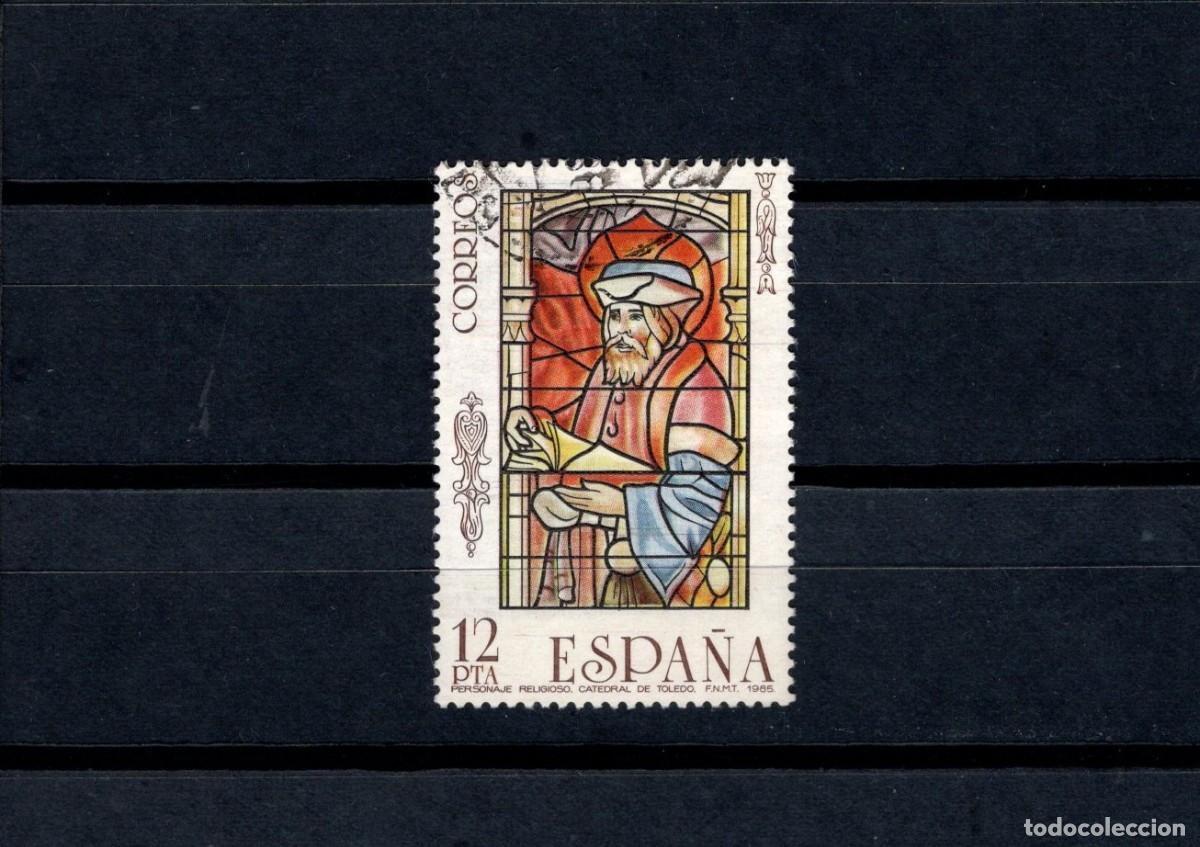 Timbres: Sello usado. Vidrieras Artisticas. Catedral de Toledo. 24 de Octubre de 1985. Edifil 2816.