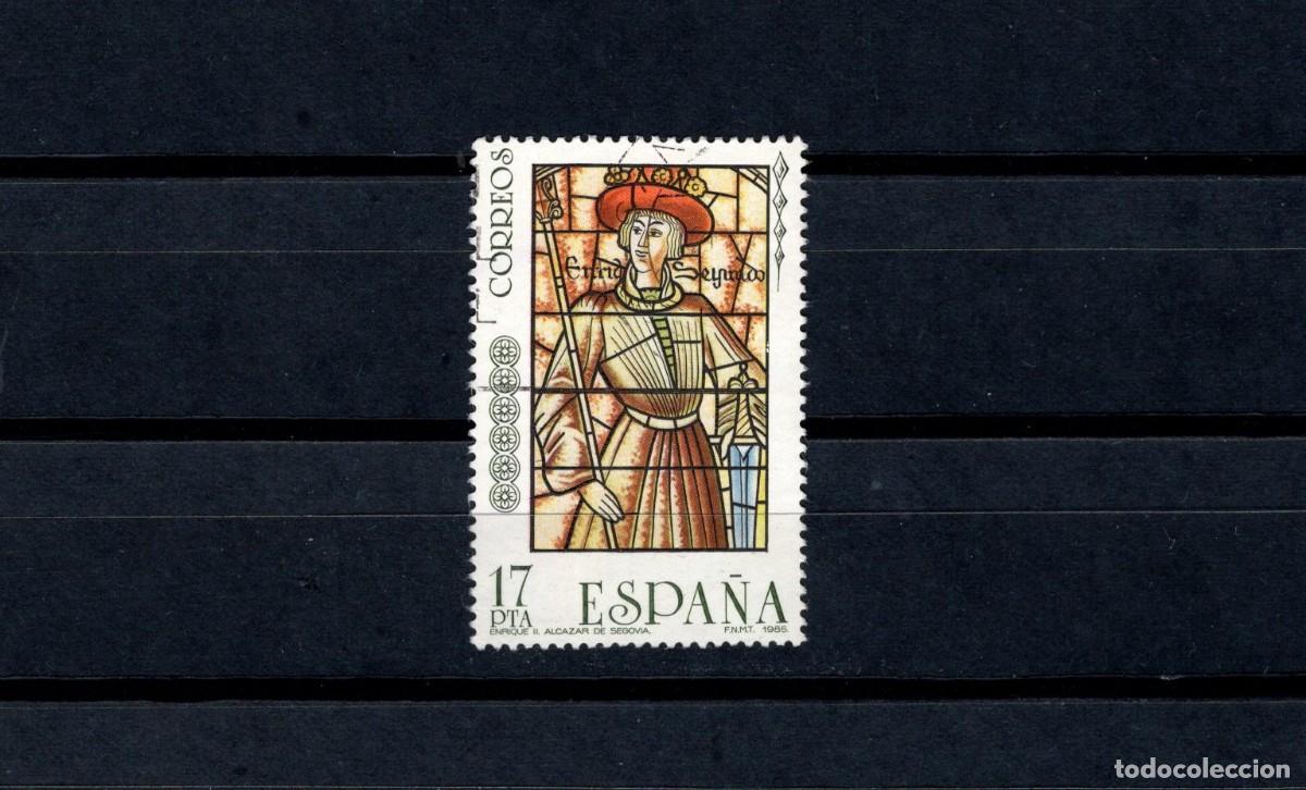 Timbres: Sello usado. Vidrieras Art&iacute;sticas. Enrique II. Alc&aacute;zar de Segovia. 24 Octubre de 1985. Edifil 2817.