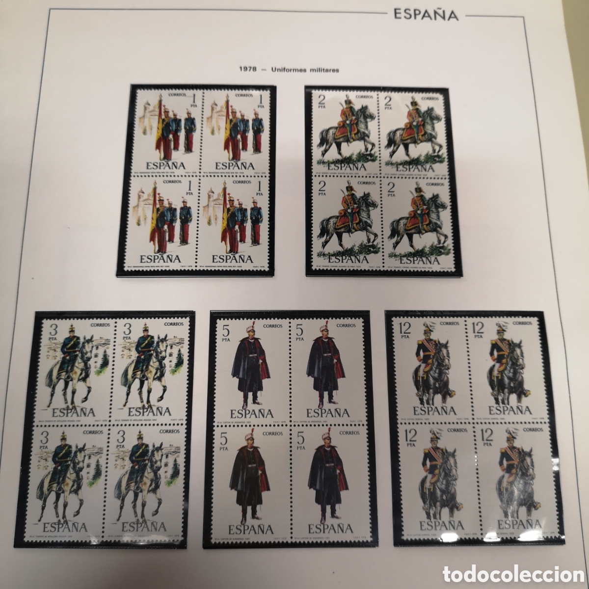 Sellos: Lote de sellos Espa&ntilde;a 1978 uniformes militares