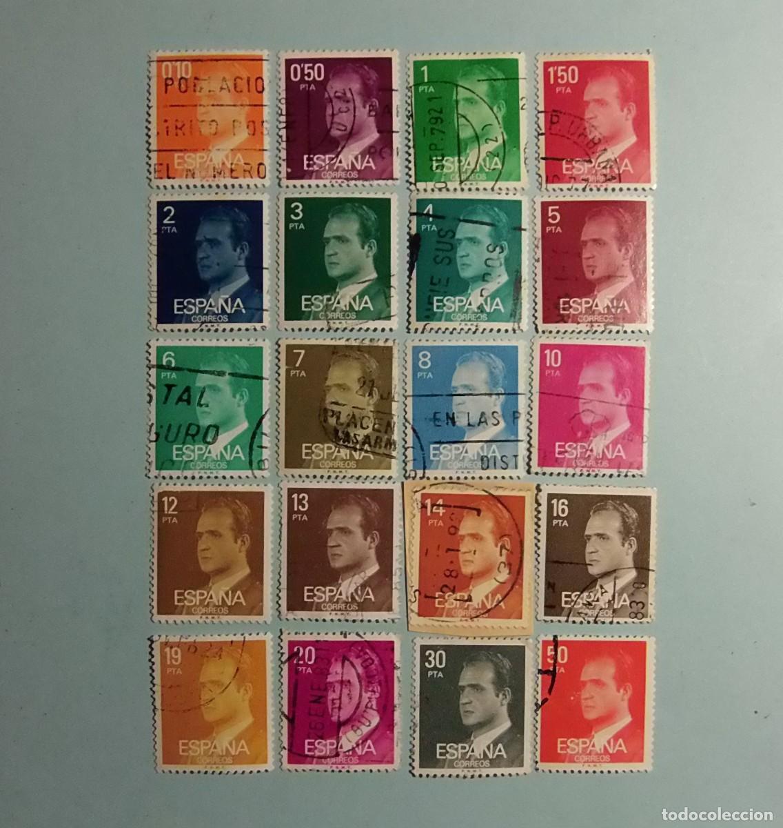 Briefmarken: ESPA&Ntilde;A (1976-1982) - 1&ordf; SERIE B&Aacute;SICA - JUAN CARLOS I - 20 VALORES.- USADOS.