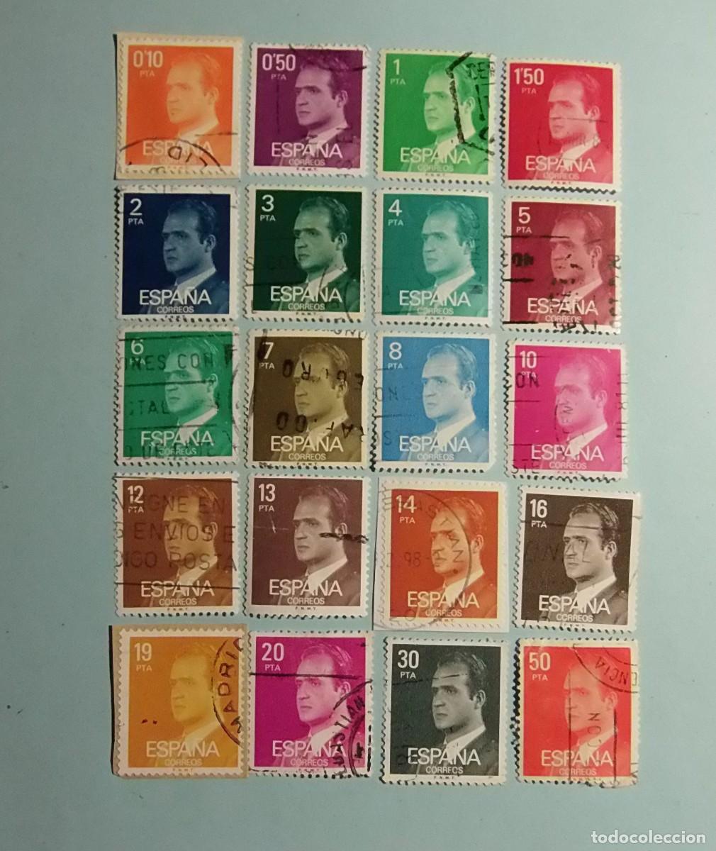 Selos: ESPA&Ntilde;A (1976-82) - S. M. DON JUAN CARLOS I - 1&ordf; SERIE B&Aacute;SICA - 20 SELLOS.