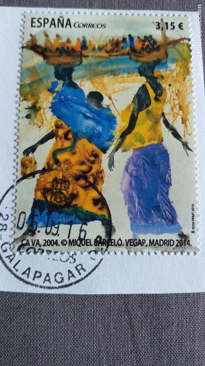 Sellos: Espa&ntilde;a Sello edifil # 4898 # MIGUEL BARCEL&Oacute;. A&ntilde;o 2014. USADO.