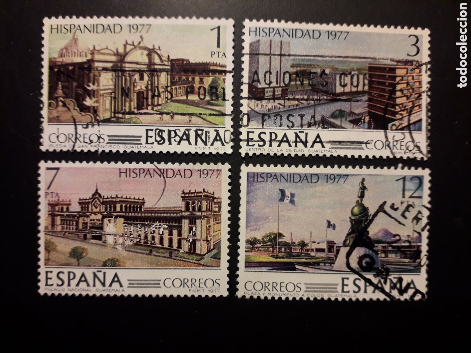 Sellos: ESPA&Ntilde;A EDIFIL 2439/42 SERIE CTA USADA 1977 HISPANIDAD GUATEMALA PEDIDO M&Iacute;NIMO 3&euro;