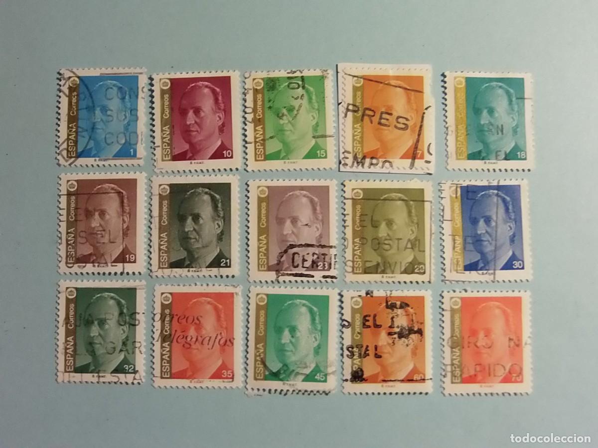 Selos: ESPA&Ntilde;A (1993-2000) - JUAN CARLOS I - 3&ordf; SERIE B&Aacute;SICA - 15 VALORES.