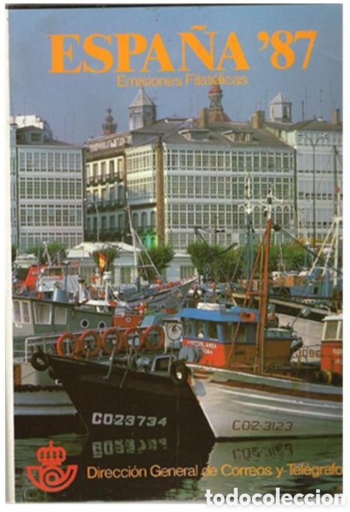 Sellos: ESPA&Ntilde;A A&Ntilde;O 1987 - CARPETA OFICIAL DE CORREOS - COMPLETA CON SELLOS NUEVOS