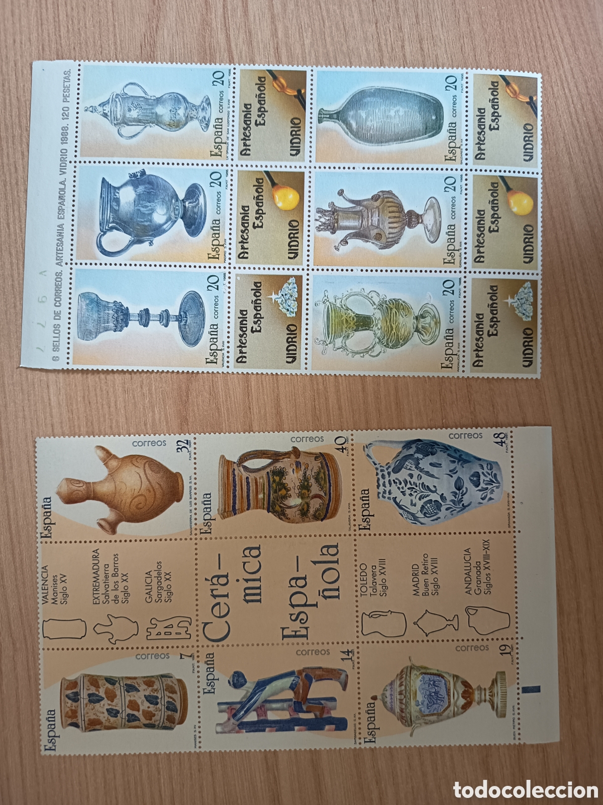 Selos: ESPA&Ntilde;A 1986 Y 1987. HOJAS BLOQUE ARTESANIA ESPA&Ntilde;OLA