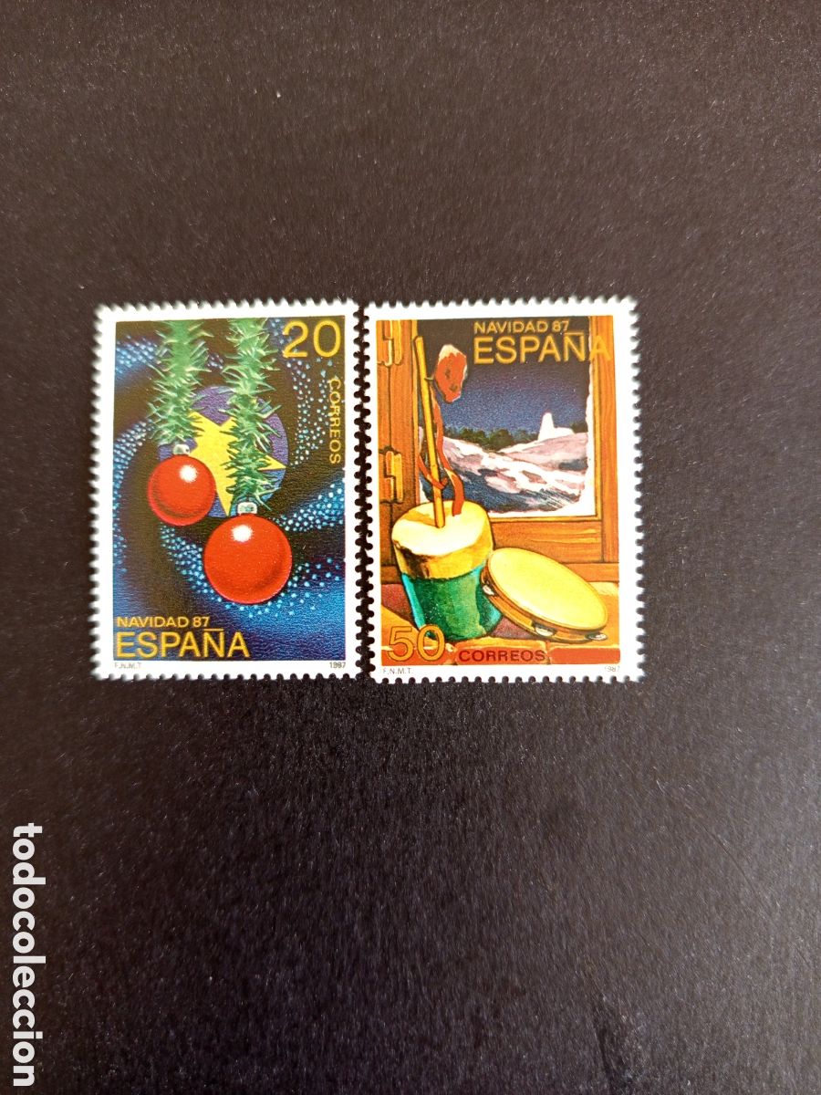 Sellos: Espa&ntilde;a, 1987. Navidad. Edifil 2925/6. Pedido m&iacute;nimo 3 &euro;. Ver fotos . Serie completa