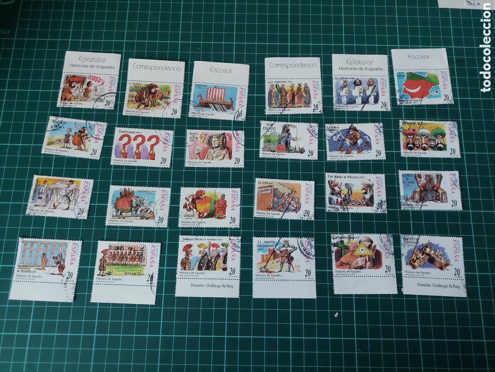 Sellos: 2000 EDIFIL 3731/43 3744/55 USADOS LUJO CORRESPONDENCIA EPISTOLAR ESCOLAR HISTORIA ESPA&Ntilde;A