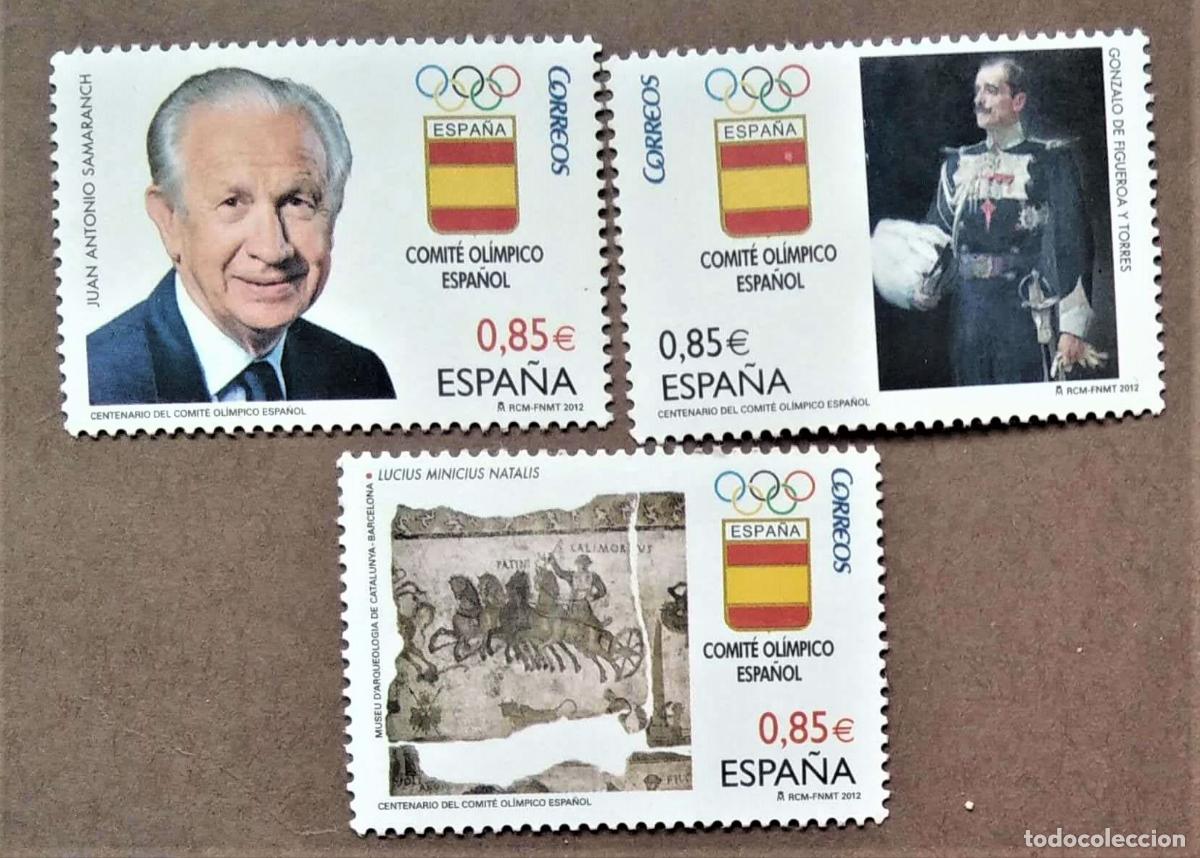 Sellos: Espa&ntilde;a. 4731/33 Centenario Comit&eacute; Ol&iacute;mpico Espa&ntilde;ol: Lucius Minicius, Gonzalo de Figueroa, Juan Anton