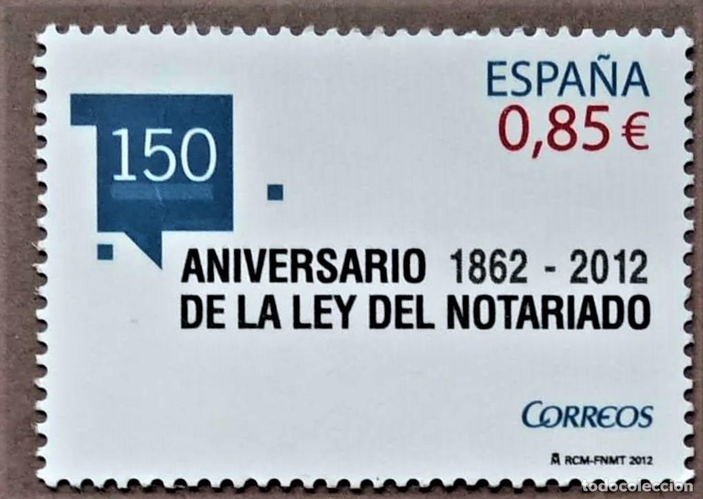 Sellos: Espa&ntilde;a. 4724 Aniversario Ley del Notariado. 2012. Sellos nuevos y numeraci&oacute;n Edifil