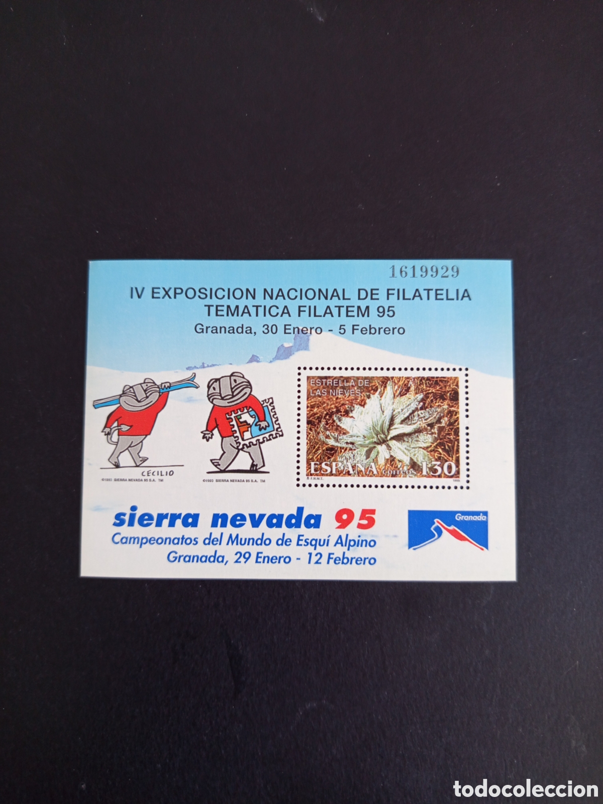 Sellos: Espa&ntilde;a, 1995. Filatem'95, Granada . Flor. Estrella de las nieves. Edifil 3340. Pedido m&iacute;nimo 3 &euro;.