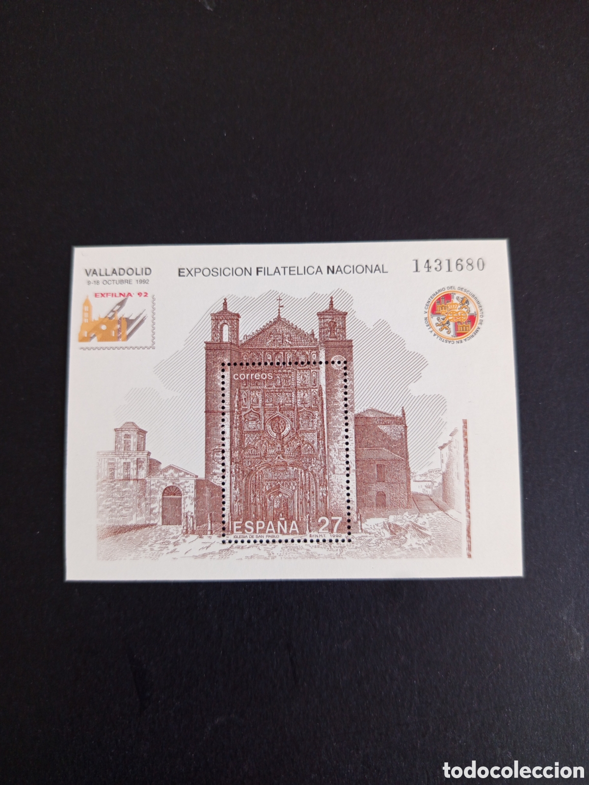 Sellos: Espa&ntilde;a, 1992. Exfilna'92. Valladolid. Edifil 3222. Pedido m&iacute;nimo 3 &euro;. Ver fotos . Serie completa.