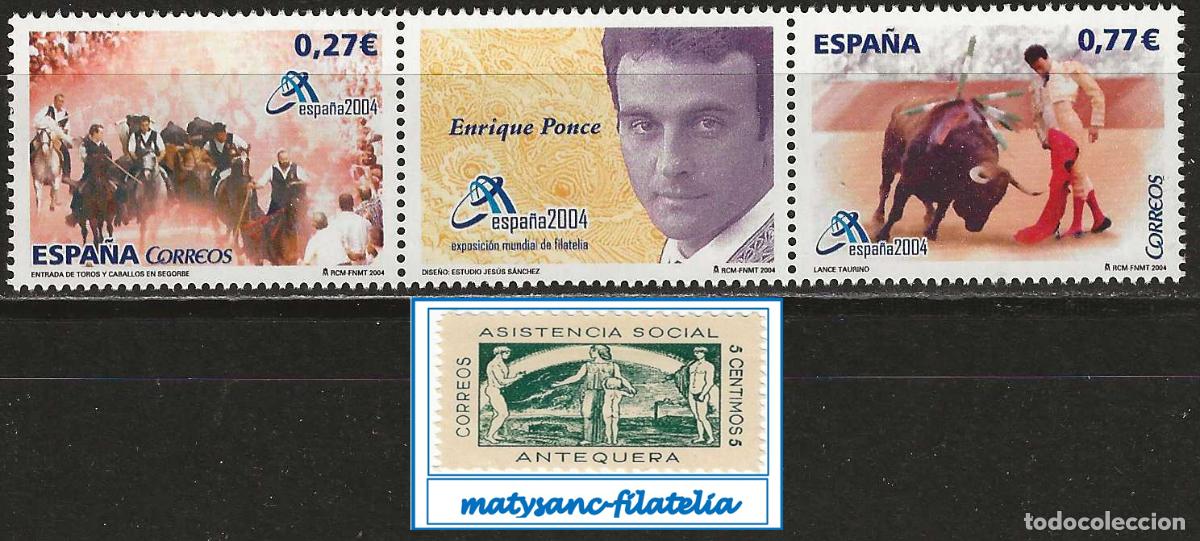 Sellos: ESPA&Ntilde;A 2004. EDIFIL 4089/4090. SERIE COMPLETA EN TIRA &rdquo;ESPA&Ntilde;A 2004&rdquo;. MNH***