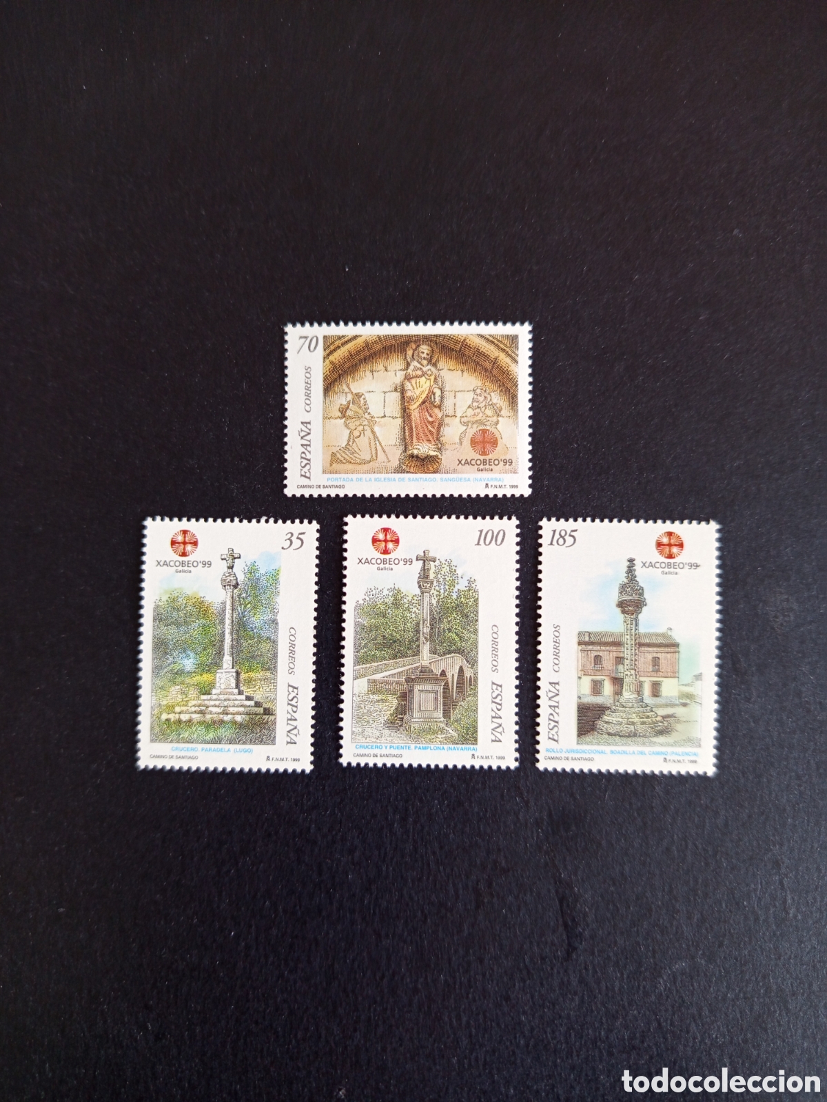 Sellos: Espa&ntilde;a, 1999. A&ntilde;o Santo Compostelano. Edifil 3617/20. Pedido m&iacute;nimo 3 &euro;. Ver fotos . Serie completa