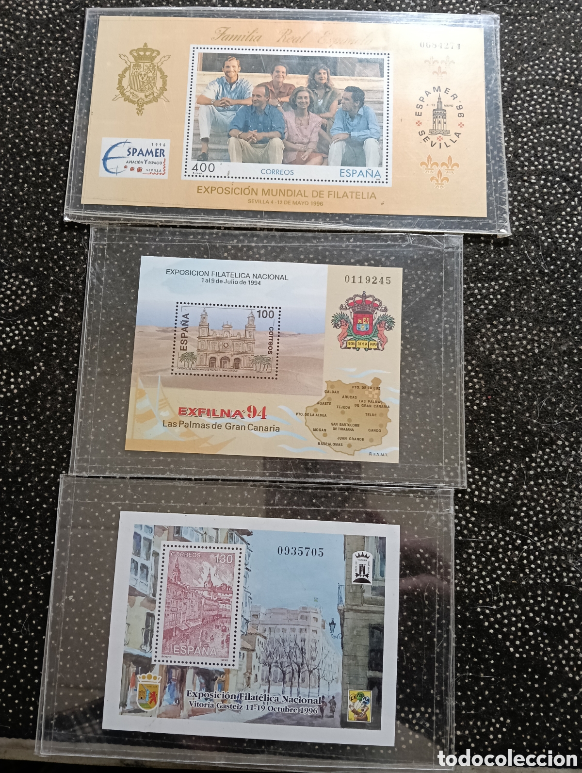 Sellos: Lote de 3 Sellos Exposici&oacute;n Filat&eacute;lica - 1994- 1996-1996, nuevos y en estuche.