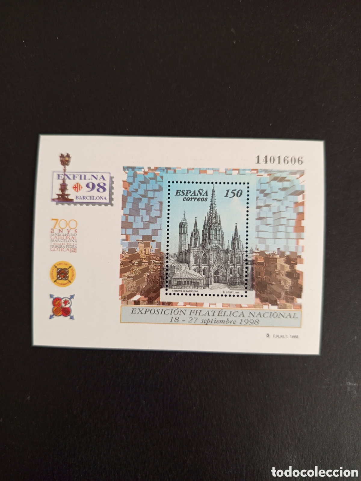 Sellos: Espa&ntilde;a, 1998. Exfilna'98. Barcelona . Catedral. Edifil 3557. Pedido m&iacute;nimo 3 &euro;. Ver fotos.