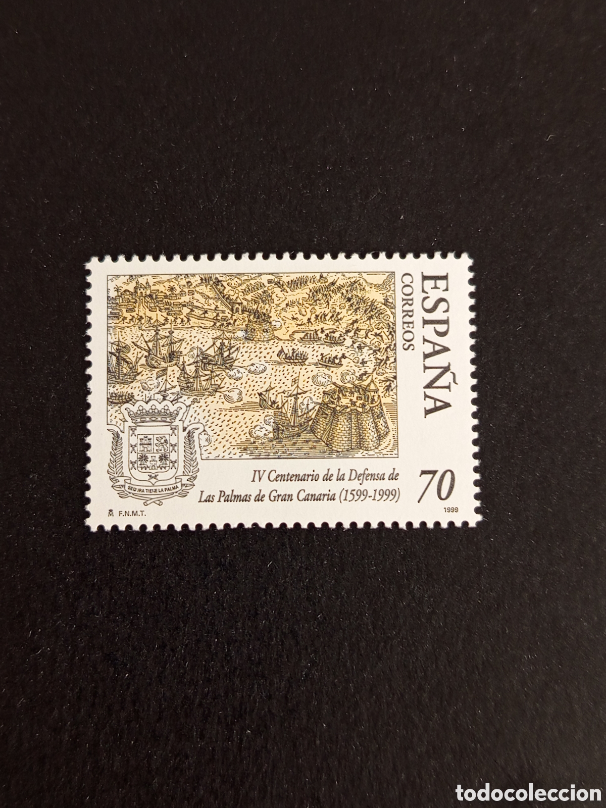 Sellos: Espa&ntilde;a, 1999. Centenario defensa Las Palmas. Edifil 3649. Pedido m&iacute;nimo 3 &euro;. Ver Fotos .