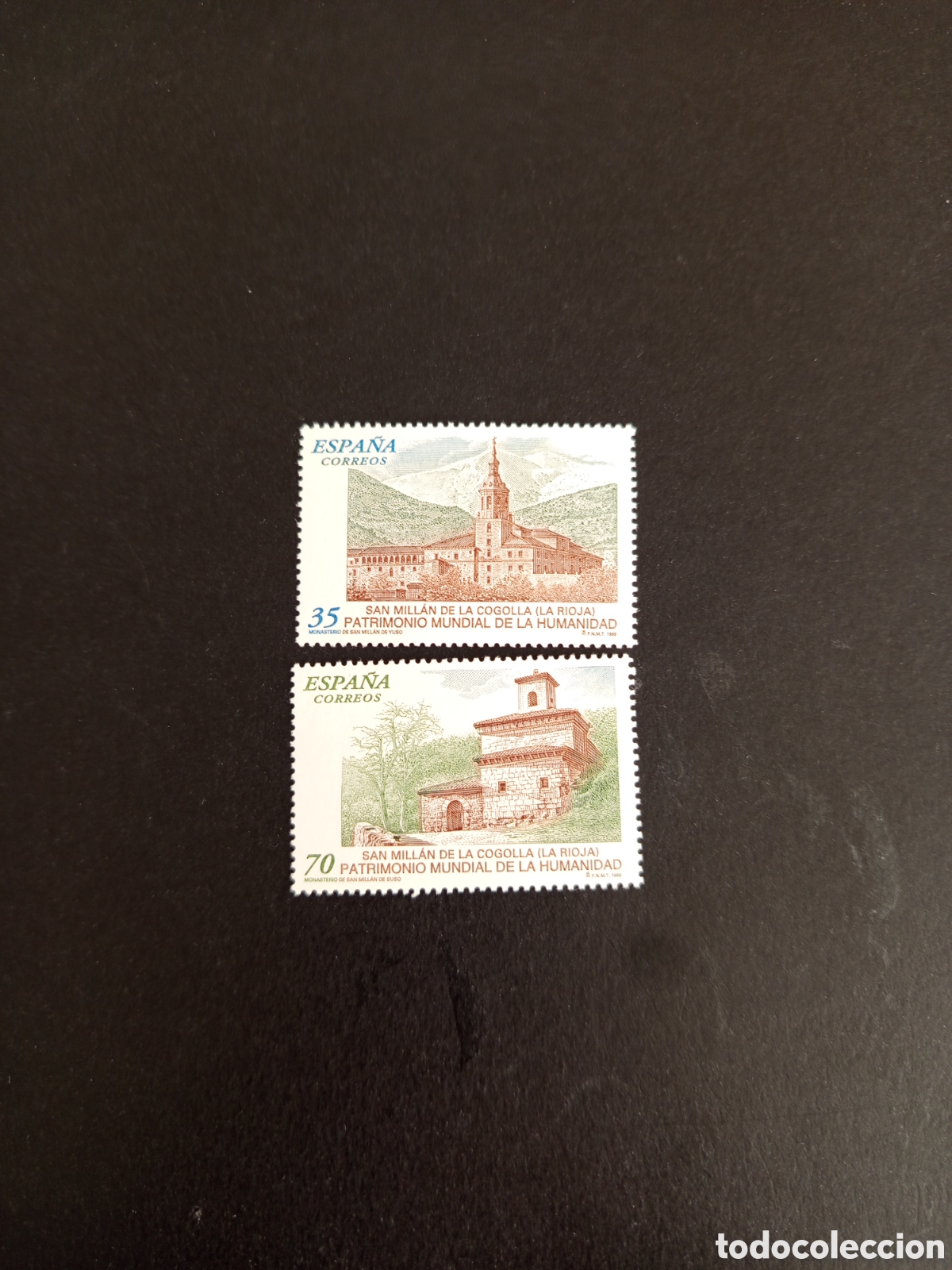 Sellos: Espa&ntilde;a, 1999. Bienes Patrimonio Mundial Humanidad. Edifil 3662/3. Pedido m&iacute;nimo 3 &euro;. Ver Fotos.