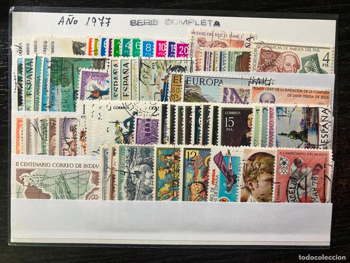 Sellos: Sellos Espa&ntilde;a - A&ntilde;o 1977 - Completo sellos usados con matasello de primera calidad