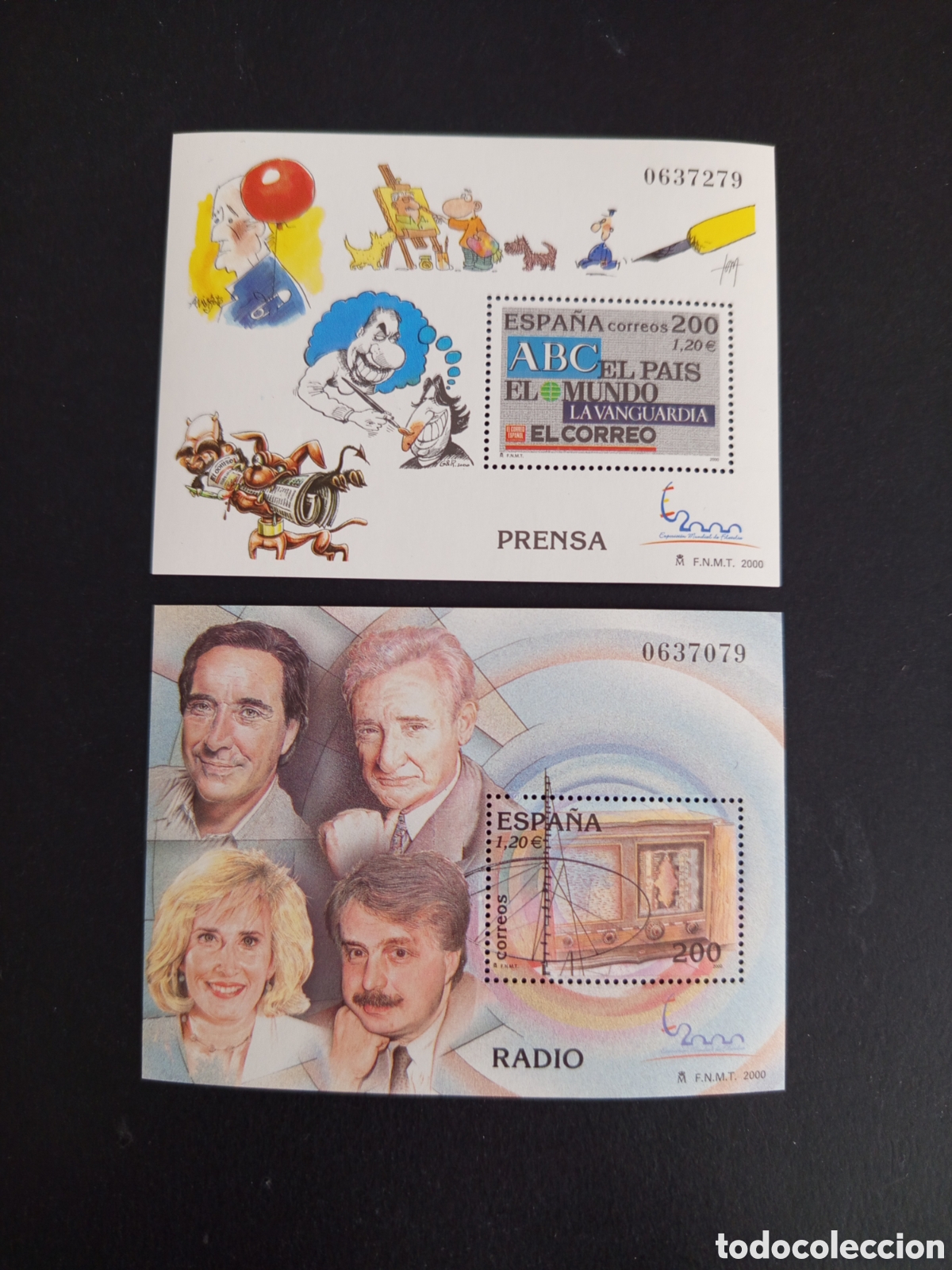 Sellos: Espa&ntilde;a, 2000. Exposici&oacute;n Mundial de Filatelia. Edifil 3756/66. Pedido m&iacute;nimo 3 &euro;. Ver fotos .