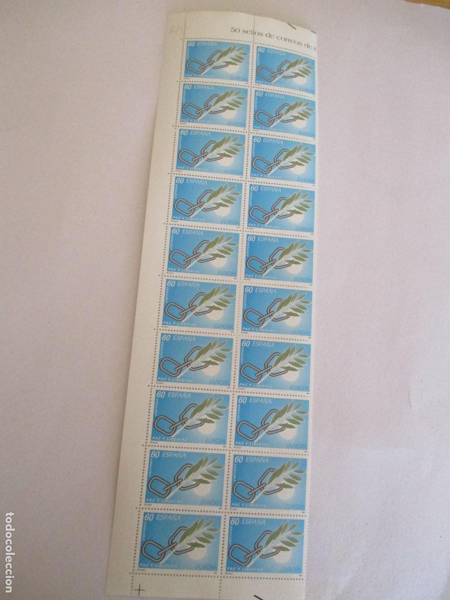 Sellos: LOTE DE 20 SELLOS NUEVOS DE DE 60 PESETAS- EUROPA, PAZ Y LIBERTAD