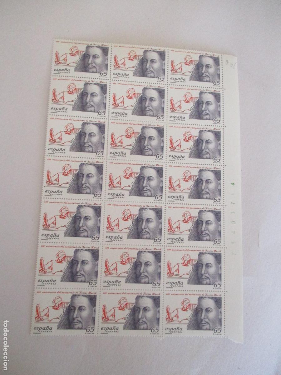 Sellos: LOTE DE 21 SELLOS NUEVOS DE 65 -A&Ntilde;O 1997- EFEM&Eacute;RIDES, 600 ANIVERSARIO DEL NACIMIENTO DE AUSIAS MARCH