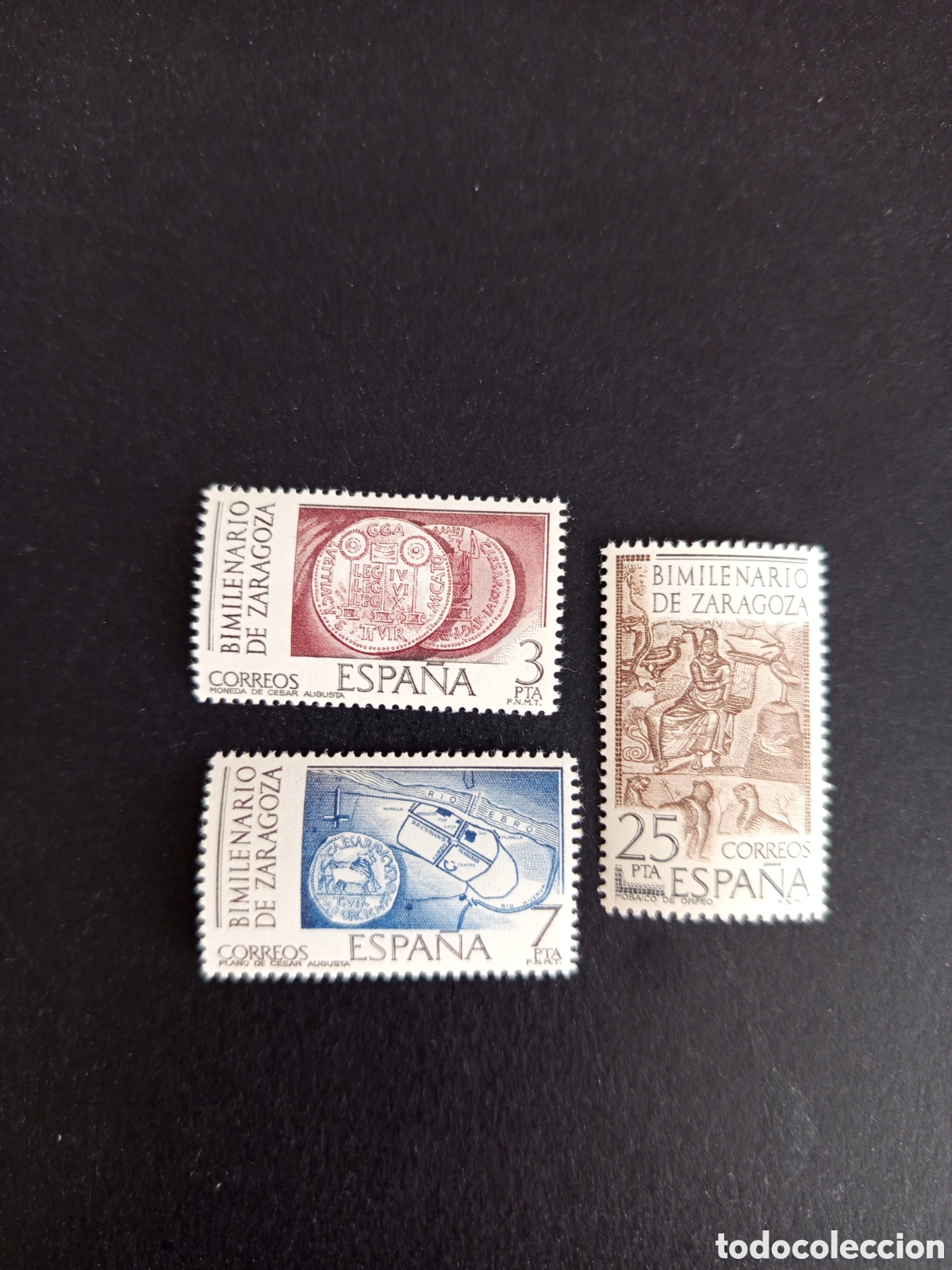 Sellos: Espa&ntilde;a, 1976. Bimilenario de Zaragoza. Edifil 2319/21. Pedido m&iacute;nimo 3 &euro;. Ver fotos . Serie completa