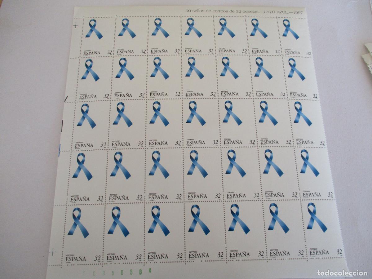 Sellos: 35 SELLOS NUEVOS DE 32-A&Ntilde;O 1997-LAZO AZUL
