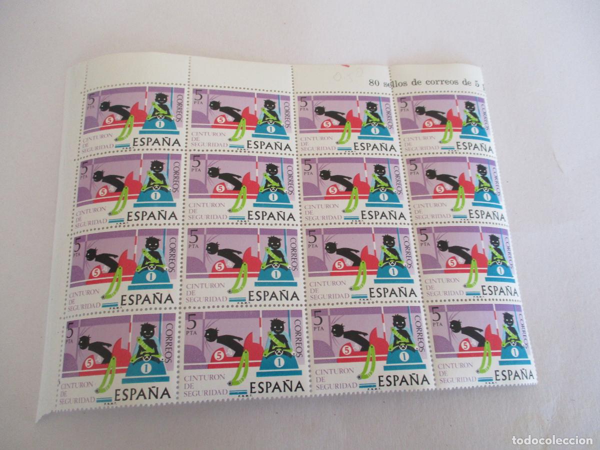 Sellos: 16 SELLOS NUEVOS DE 5 - CINTUR&Oacute;N DE SEGURIDAD