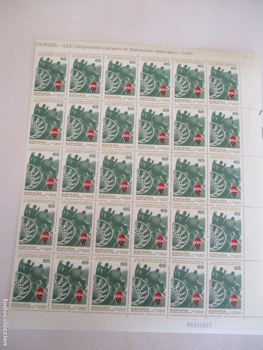 Sellos: 30 SELLOS NUEVOS DE 65 - XXX CAMPEONATO EUROPEO DE BALONCESTO MASCULINO